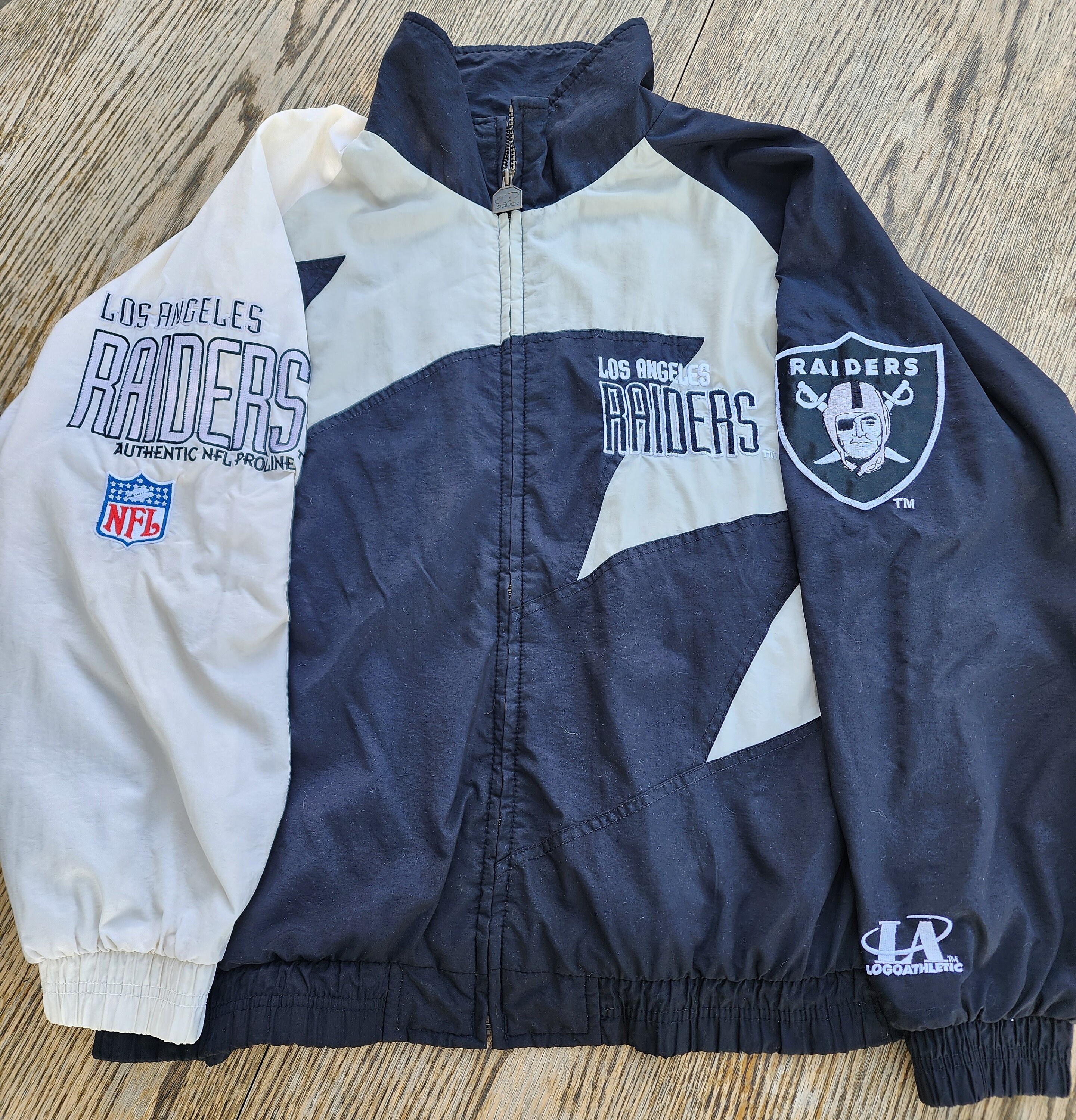 Vtg Starter Oakland Raiders 90s Windbreaker Jacket Thrifted by 90s_Transporter