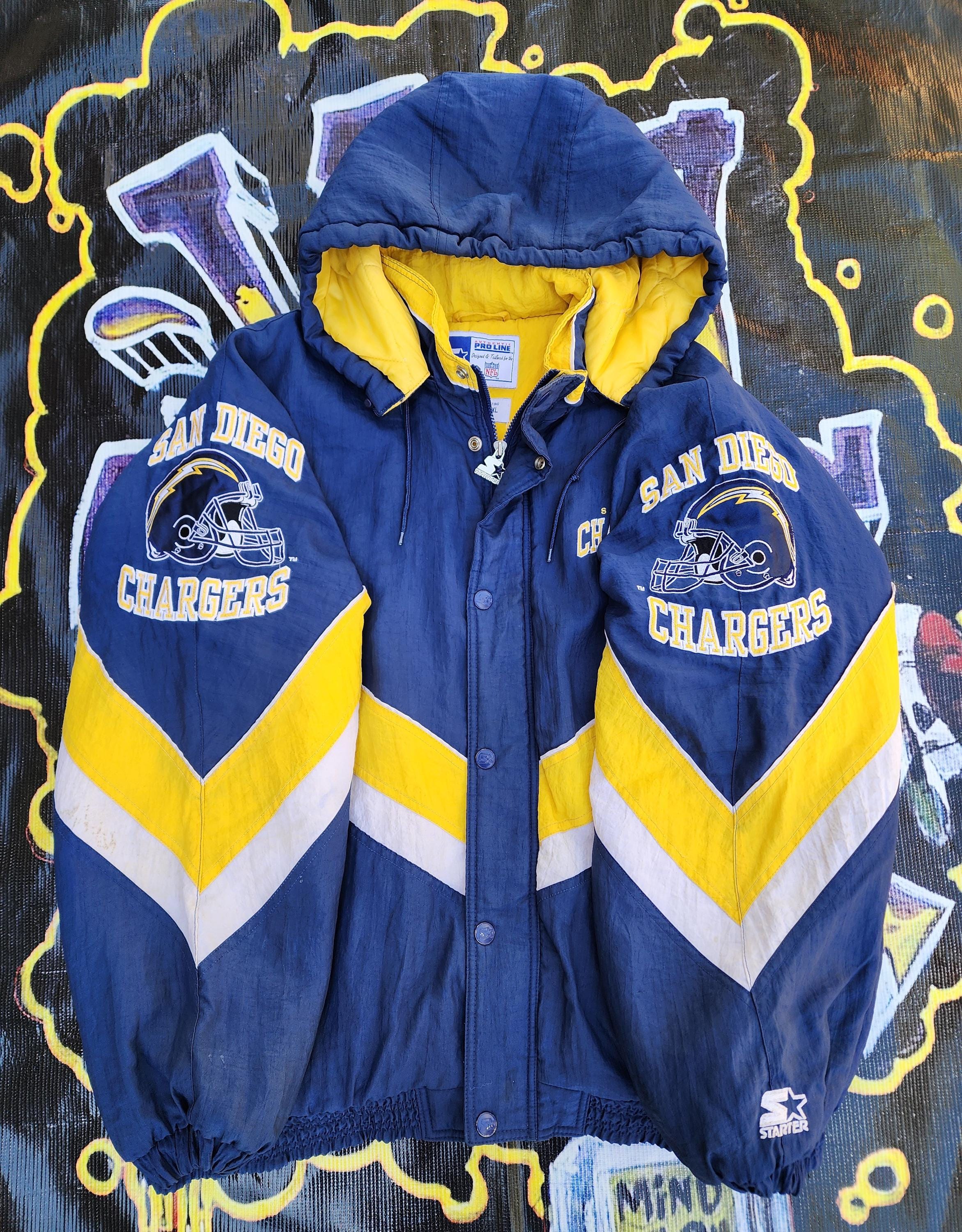 Vintage NFL San Diego Chargers Suede Leather Jacket Size L