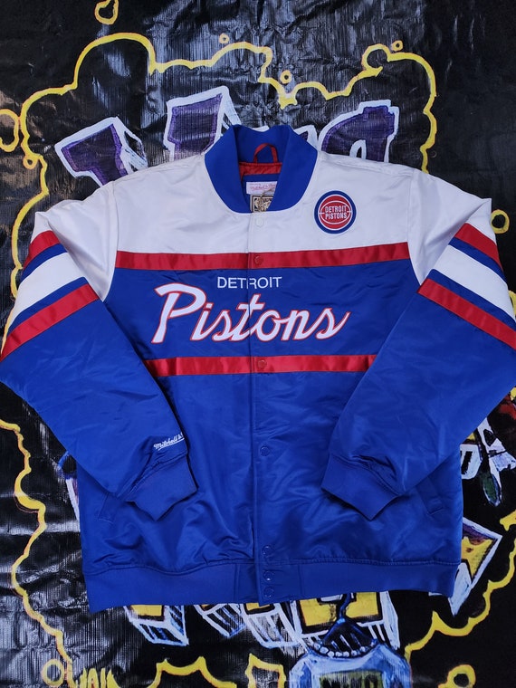 Throwback Detroit Pistons Mitchell and Ness Satin 