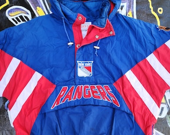 Vintage 1990s New York Rangers Starter Pouch Space Font Jacket