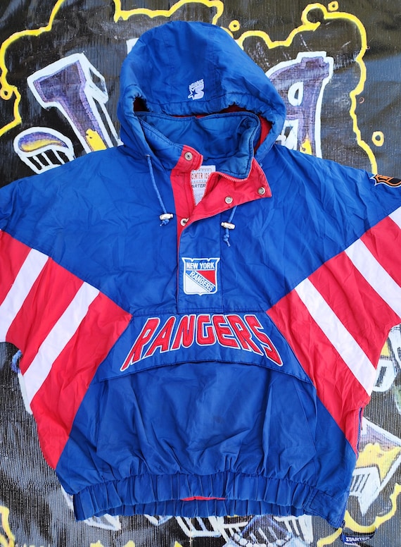 Vintage 1990s New York Rangers Starter Pouch Space Font Jacket