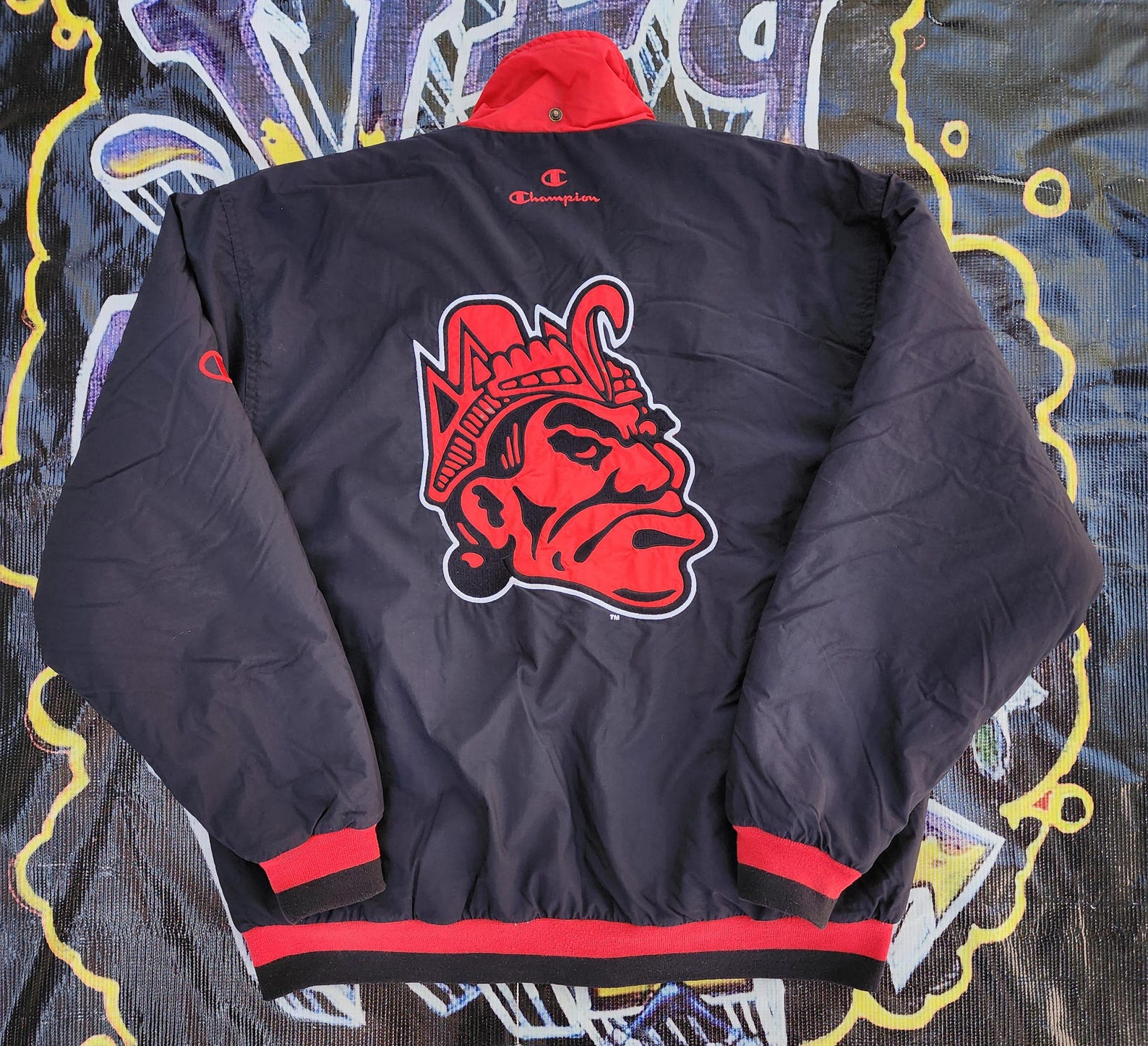 Vintage 90s SDSU San Diego State University Aztecs Champion Puffer Big ...