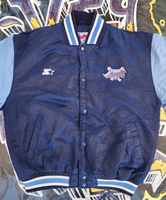 Vintage 90s Anaheim Angels Starter Diamond Collection Bomber Satin