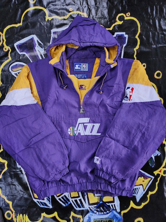 Vintage 1990s Utah Jazz Starter Pouch Jacket XL