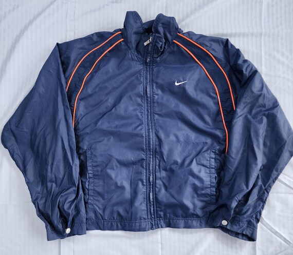Vintage 1990s Nike Blue Orange Lined Track Jacket Small S Etsy Canada
