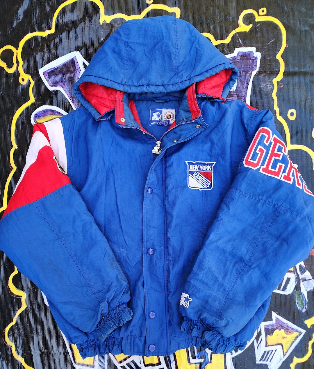 Vintage 1990s New York Rangers Starter 2 Tone Blue Red
