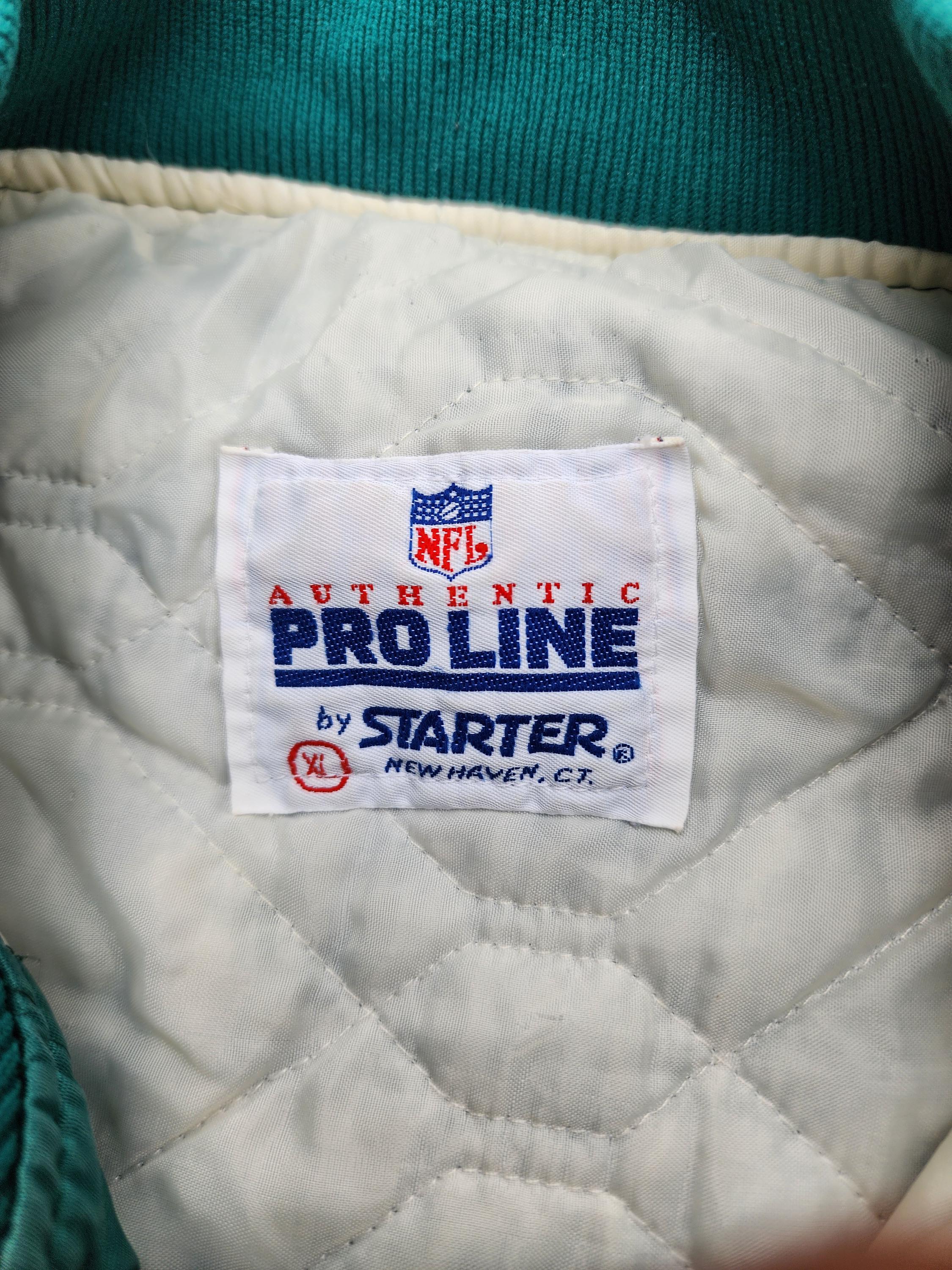 Vintage 80s 90s Miami Dolphins Starter Pro Line Satin Bomber