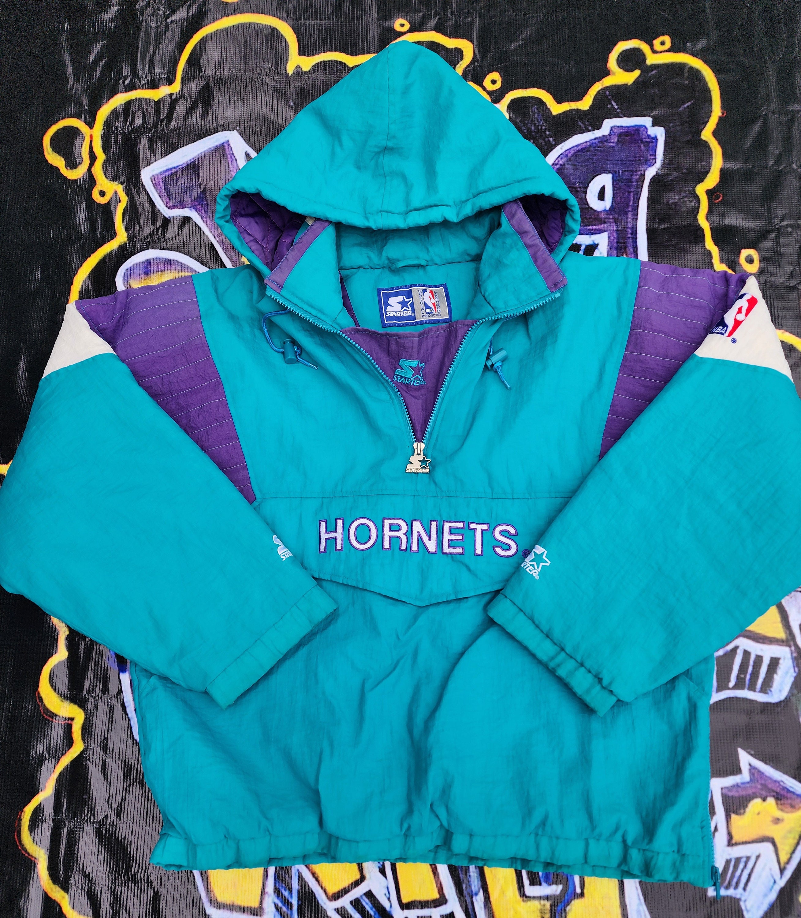 Charlotte hornets pullover jacket hotsell