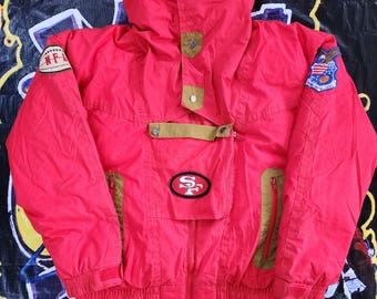 Vintage 1990s San Francisco 49ers Starter Full Zip Puffer Jacket