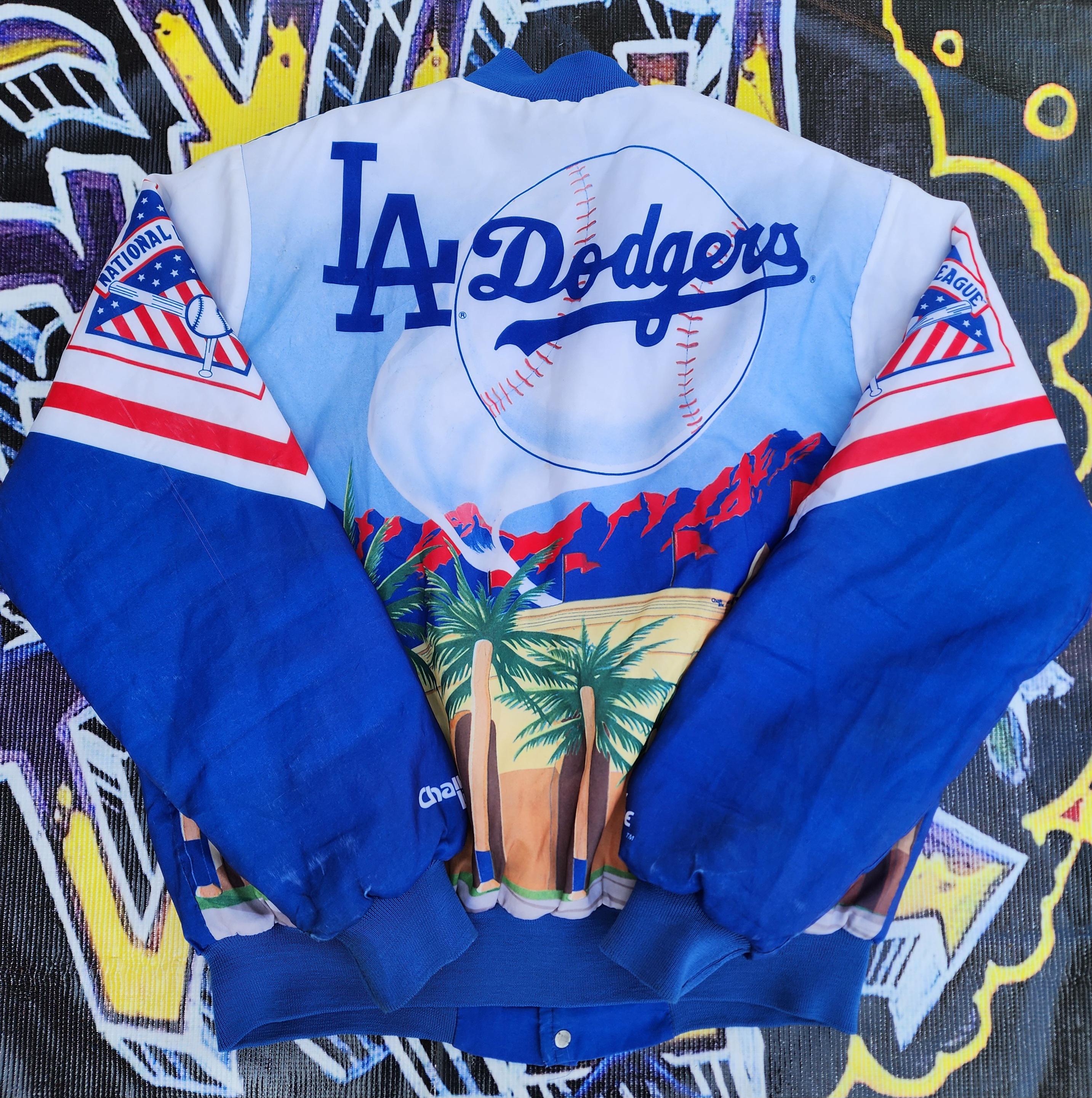 Vintage 1989 Los Angeles Dodgers Chalk Line Fanimation Satin