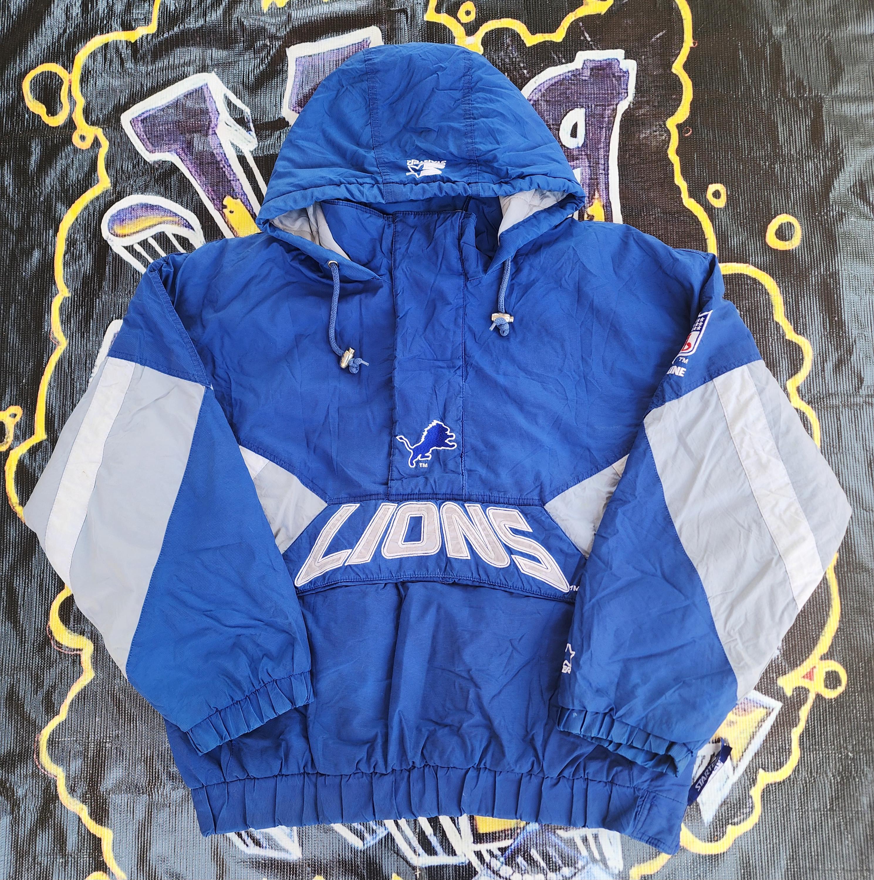 Vintage 1990s Detroit Lions Starter Pouch Space Jacket Large - Etsy