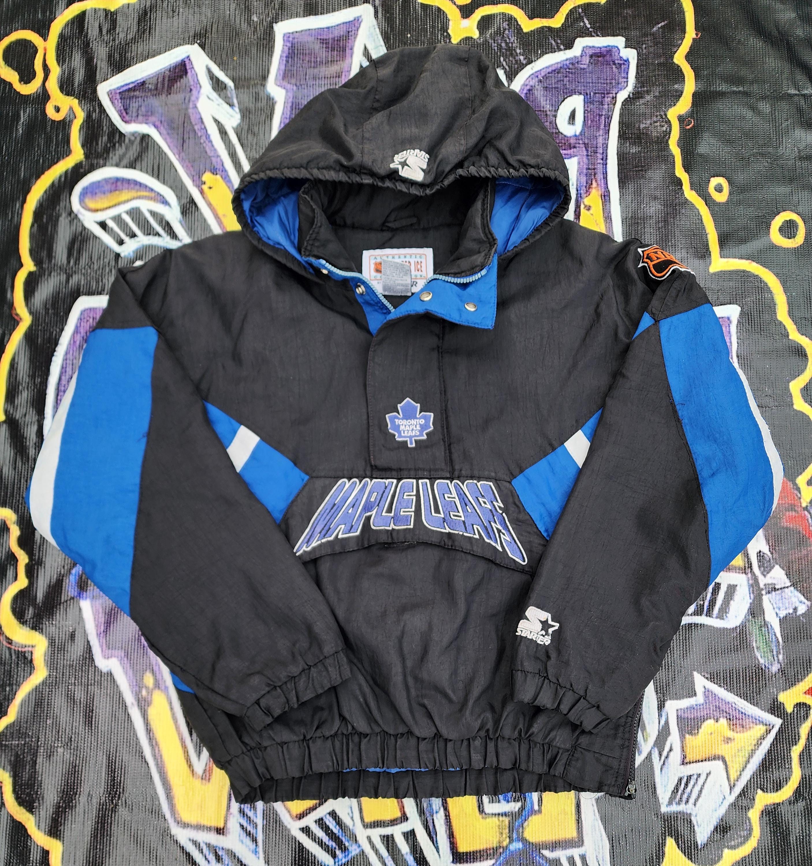 Vintage 1990s Toronto Maple Leafs Starter Pouch Space Font Jacket