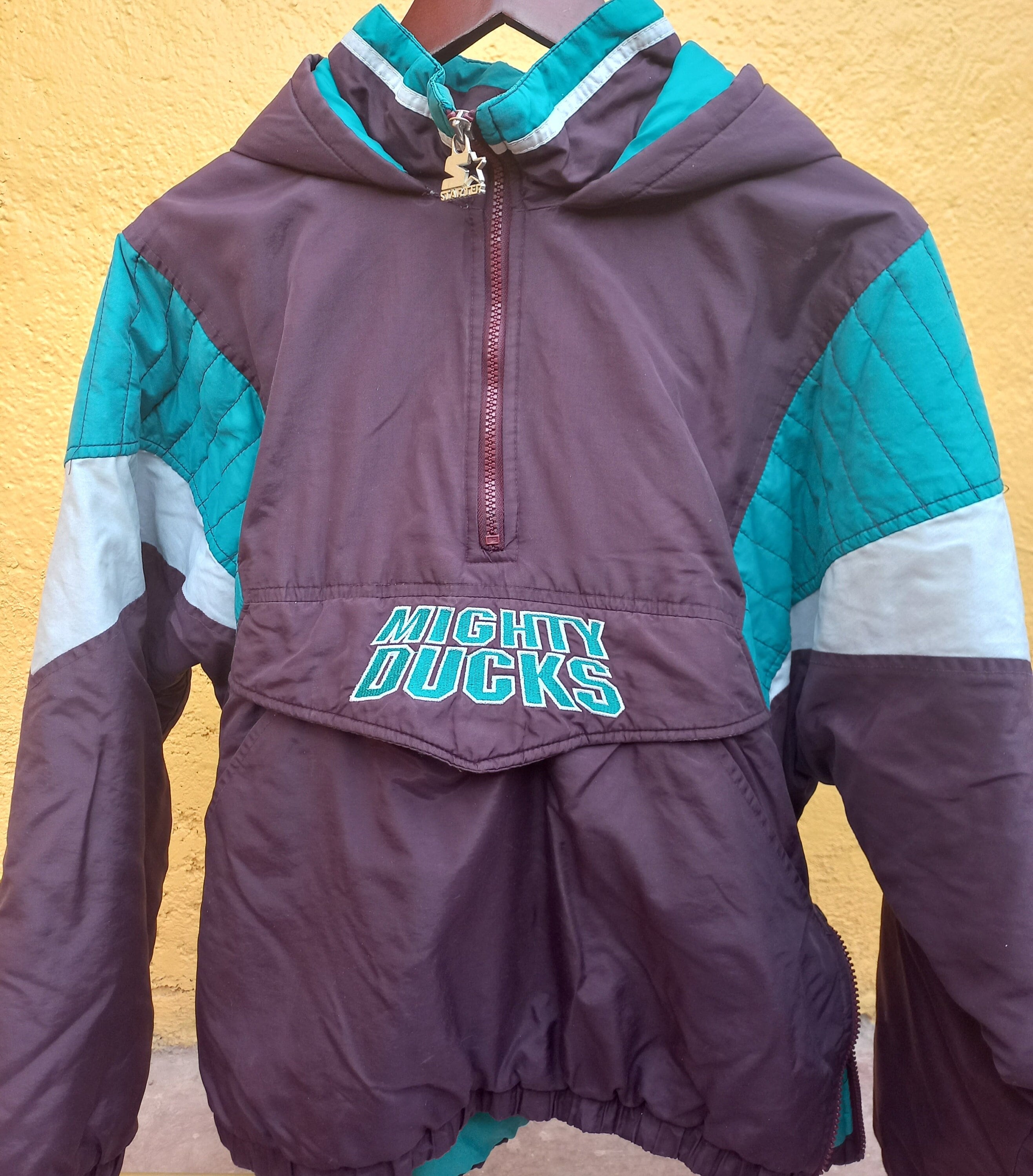 Anaheim Mighty Ducks Jacket Youth XL Boys Purple Vintage 90s