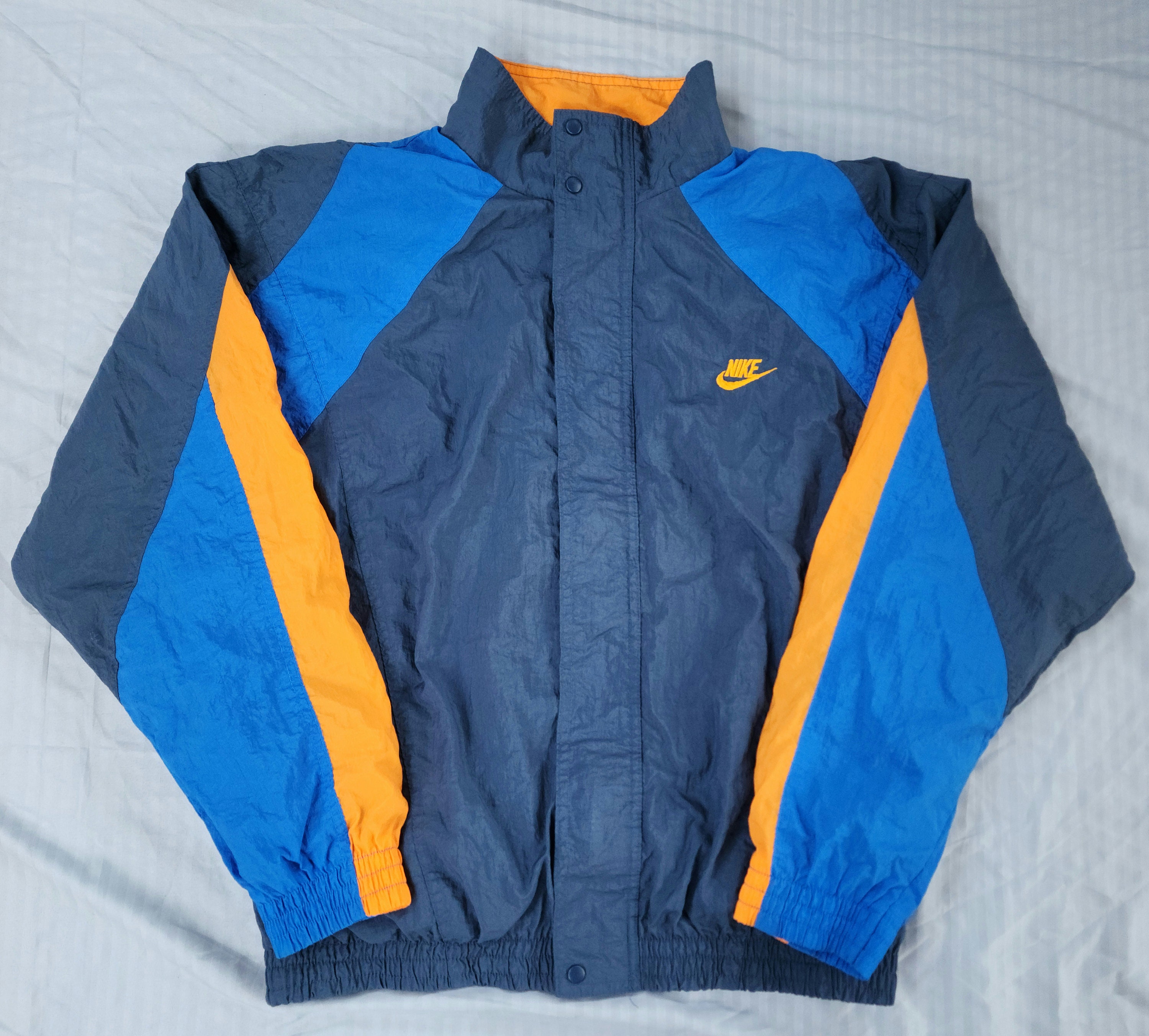 Vintage 1980s Nike Blue Orange Track Jacket Medium - Etsy