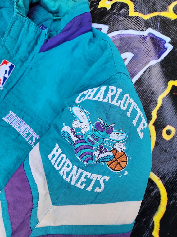 Vintage 1990s Charlotte Hornets Starter Full Zip … - image 2