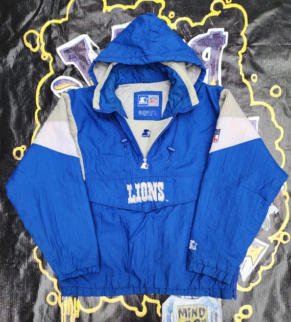 Vintage 90s Detroit Lions Starter Pouch Jacket Large - Etsy