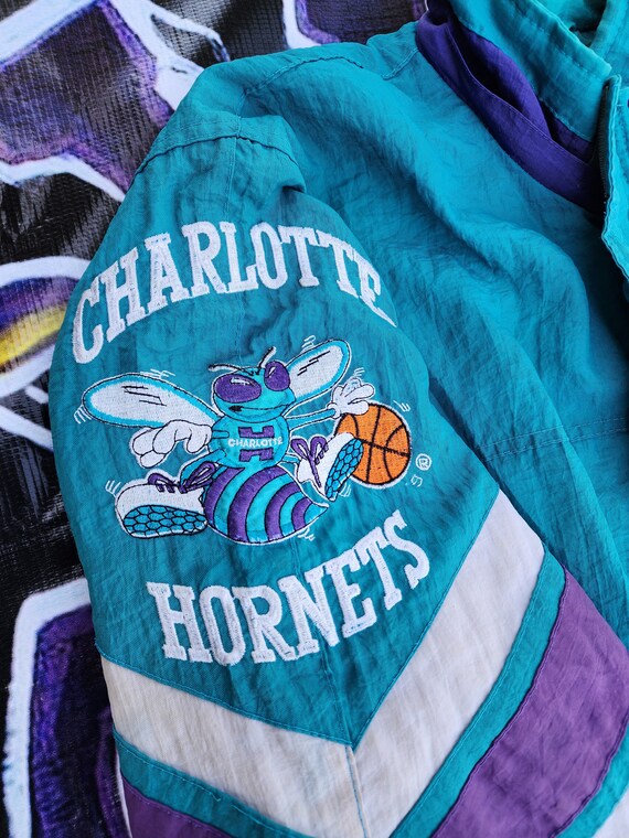 Vintage 1990s Charlotte Hornets Starter Full Zip … - image 3