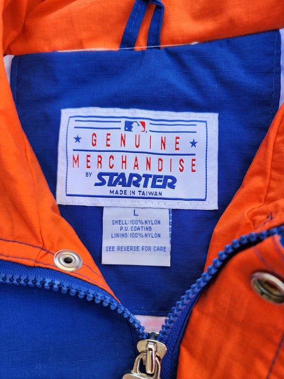 BNWOT Vintage 90s New York Mets Starter Light Jacket Blue Orange