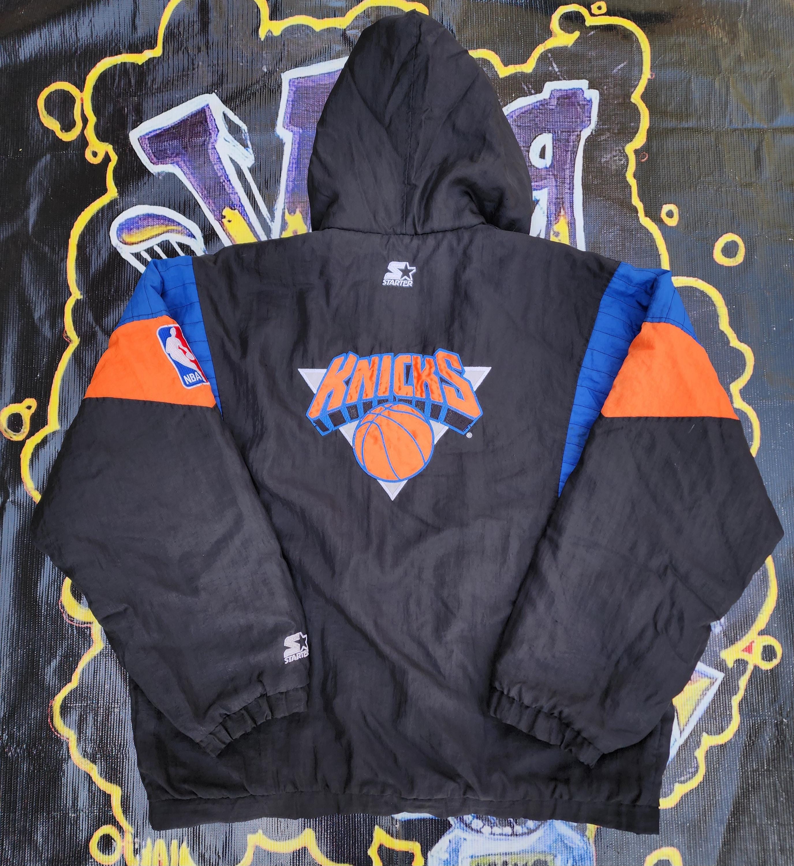 Vintage 1990s New York Knicks Starter Pouch Jacket Black XL - Etsy