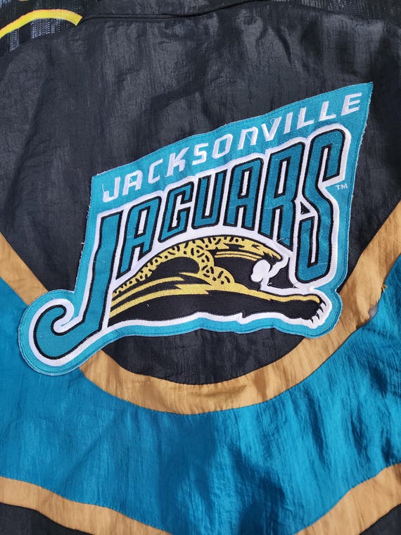 Vintage 1990s Jacksonville Jaguars Apex One Wave Black Puffer