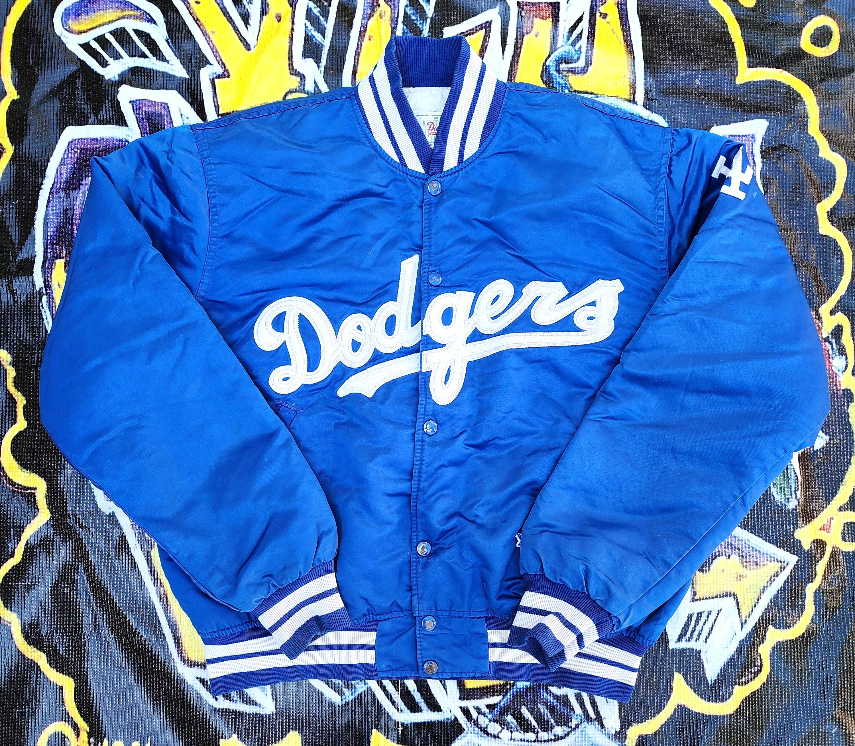 Vintage 80s 90s Los Angeles LA Dodgers Starter Satin Button up