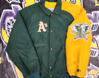 Vintage 1990s Oakland Athletics Starter Satin Jacket Large - Etsy