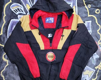 Vintage 1990s Pittsburgh Steelers Starter Pouch Color Block Jacket