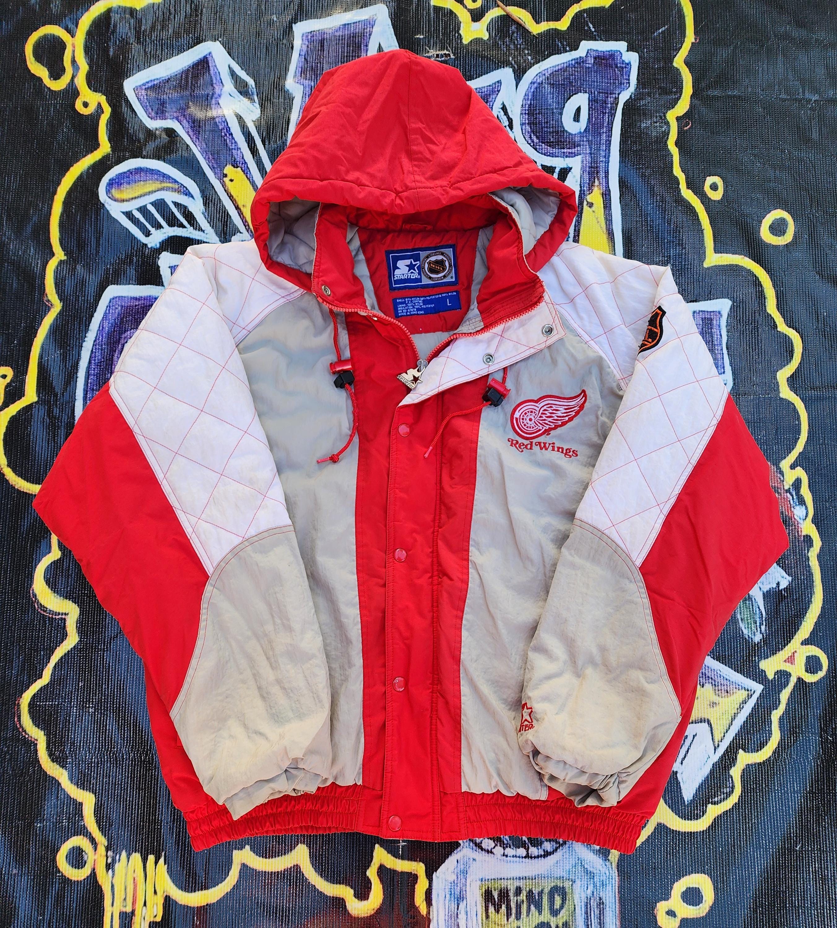 Vintage 1990s Detroit Red Wings Starter Quilt Jacket L/XL - Etsy