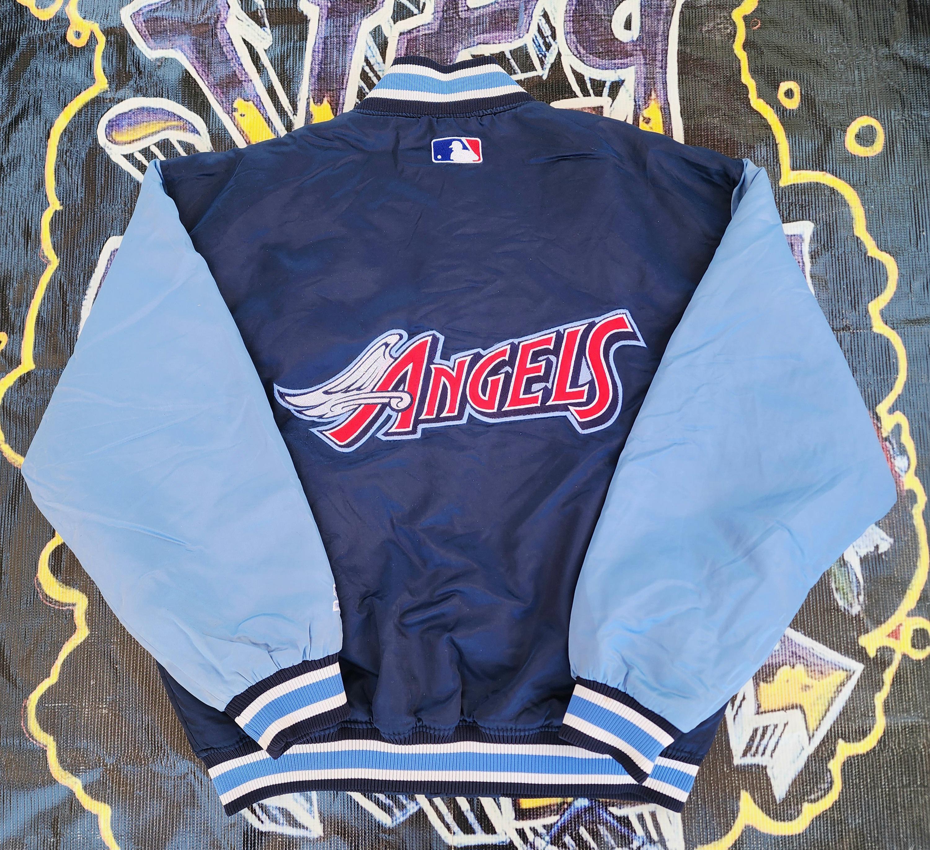 Vintage 90s Anaheim Angels Starter Diamond Collection Bomber Satin