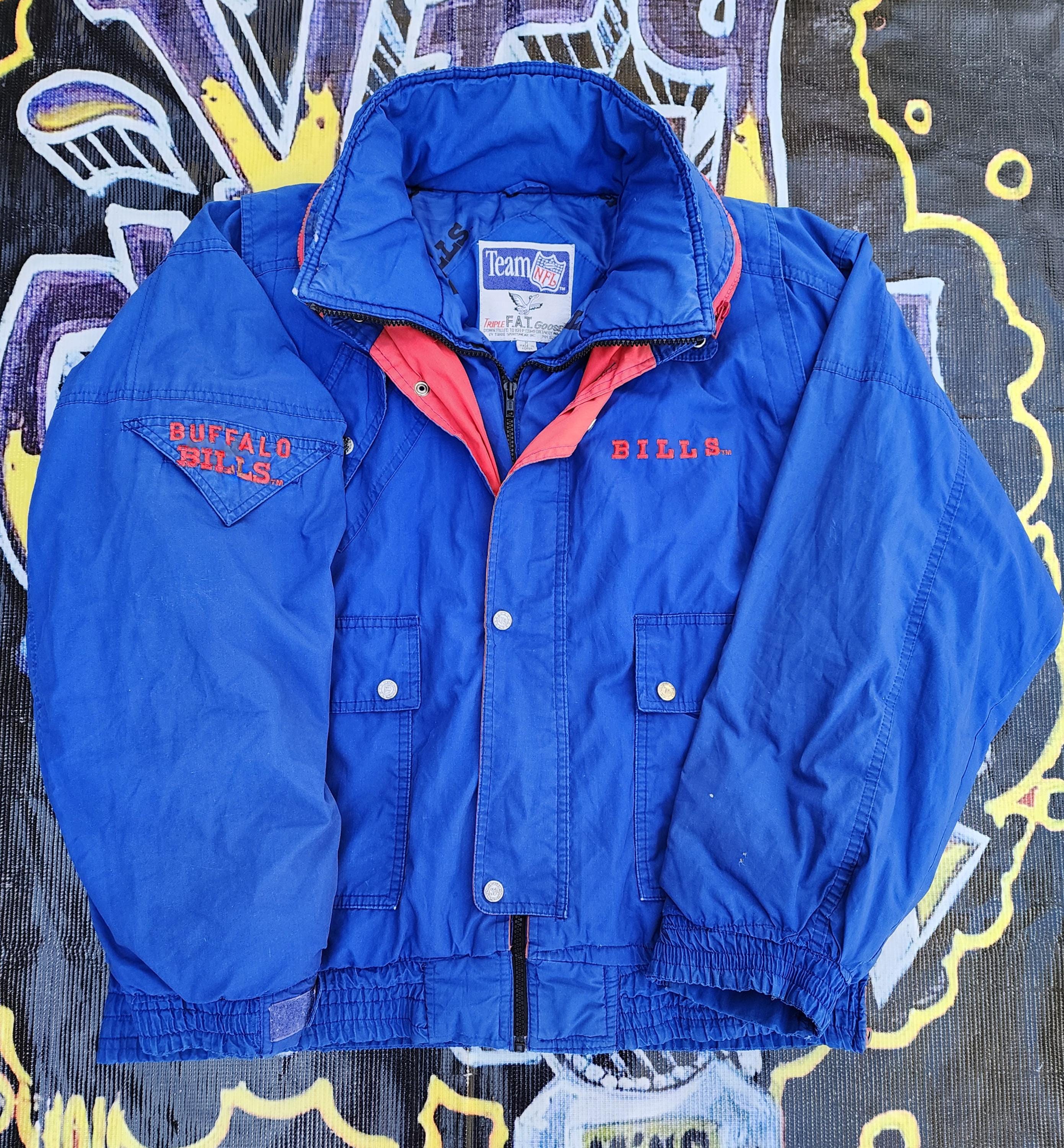 Vintage 80s 90s Buffalo Bills Triple F.A.T. Goose Down Puffer