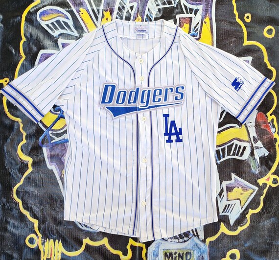 Vintage 1990s Los Angeles Dodgers Hideo Nomo Starter Pinstripe