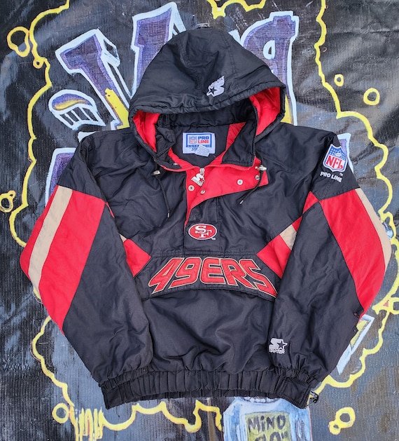 Vintage 90s San Francisco 49ers Starter Pouch Space Font Jacket