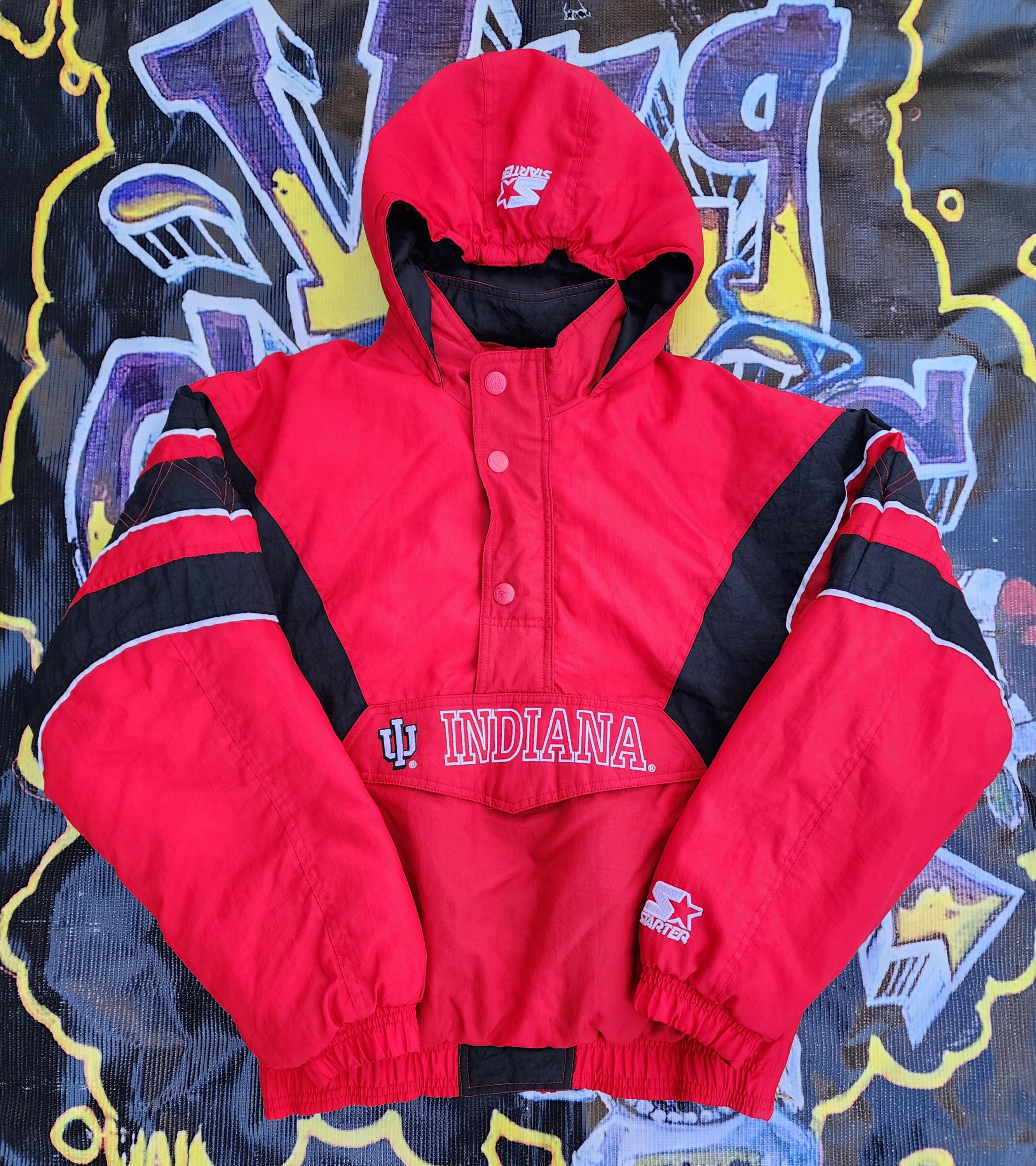 Vintage 90s Indiana University Hoosiers Starter Pouch Jacket Youth