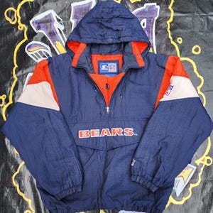 Vintage 1990s Chicago Bears Starter Pouch Jacket L-XL