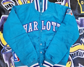 Vintage 90s Charlotte Hornets Nba Basketball Jacket Medium