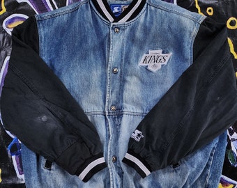 Chaqueta vaquera vintage de los Los Angeles Kings de los años 90, talla XXL