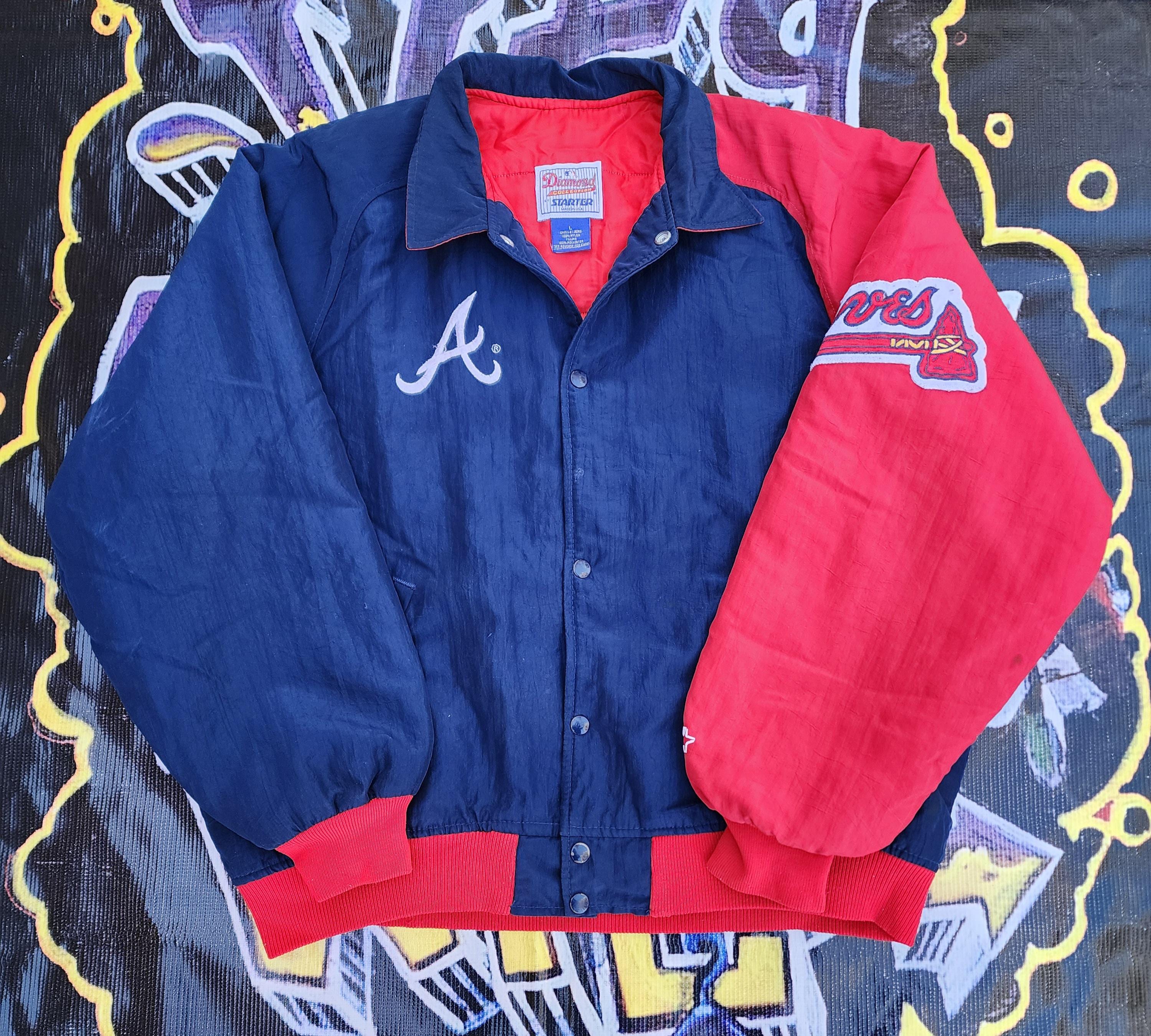 90s USA製 STARTERスターター MLB Braves ナイロンスタジャン XL