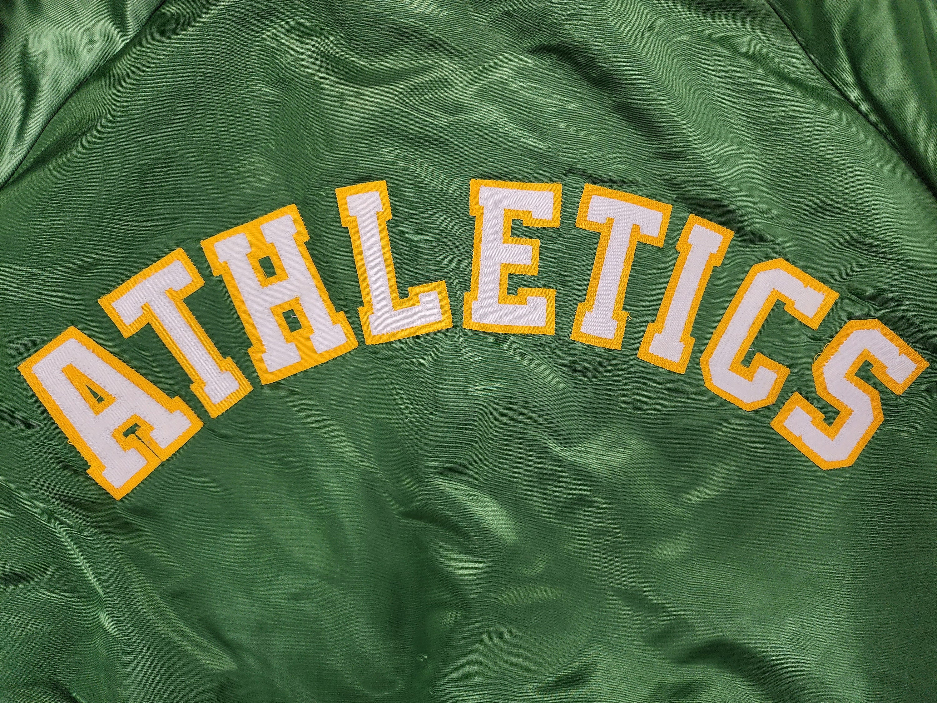 Vintage 1990s Oakland Athletics Chalk Line Satin Jacket