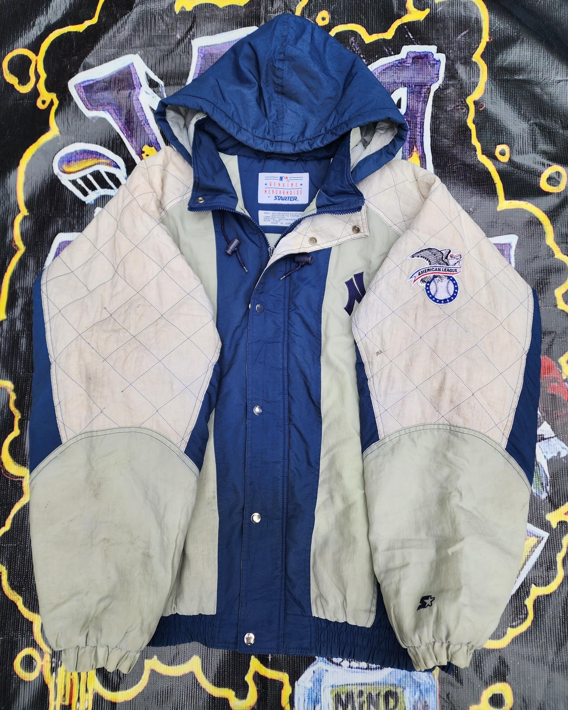 Vintage 1990s New York Yankees Starter Quilt Puffer Jacket XXL - Etsy