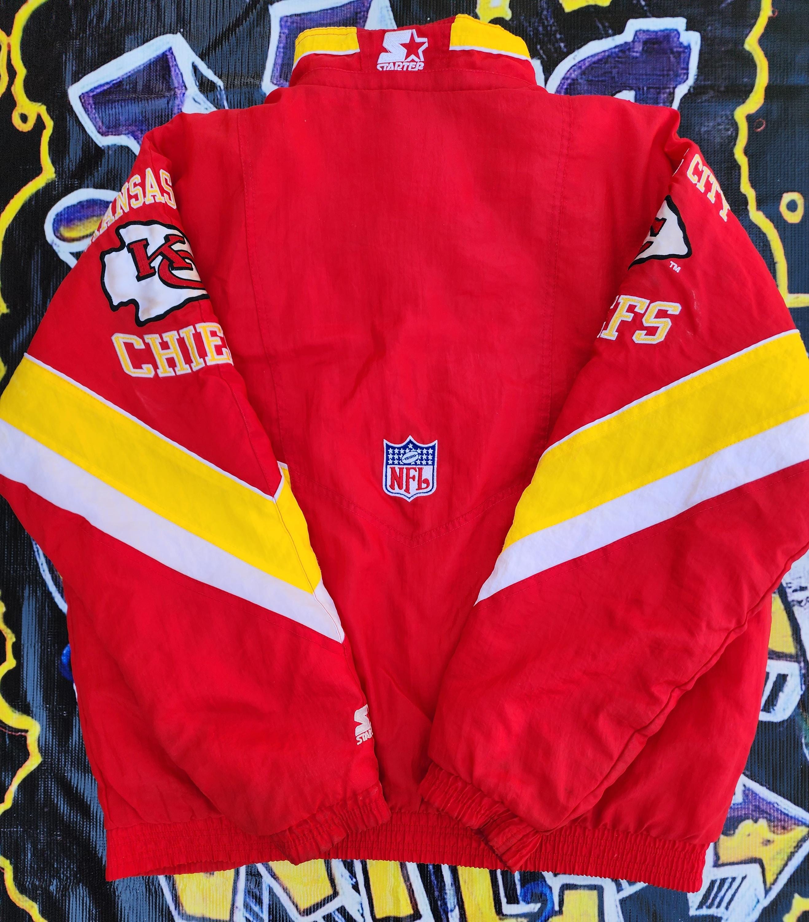Vintage 1990s Kansas City Chiefs Starter Full Zip Arm Logos