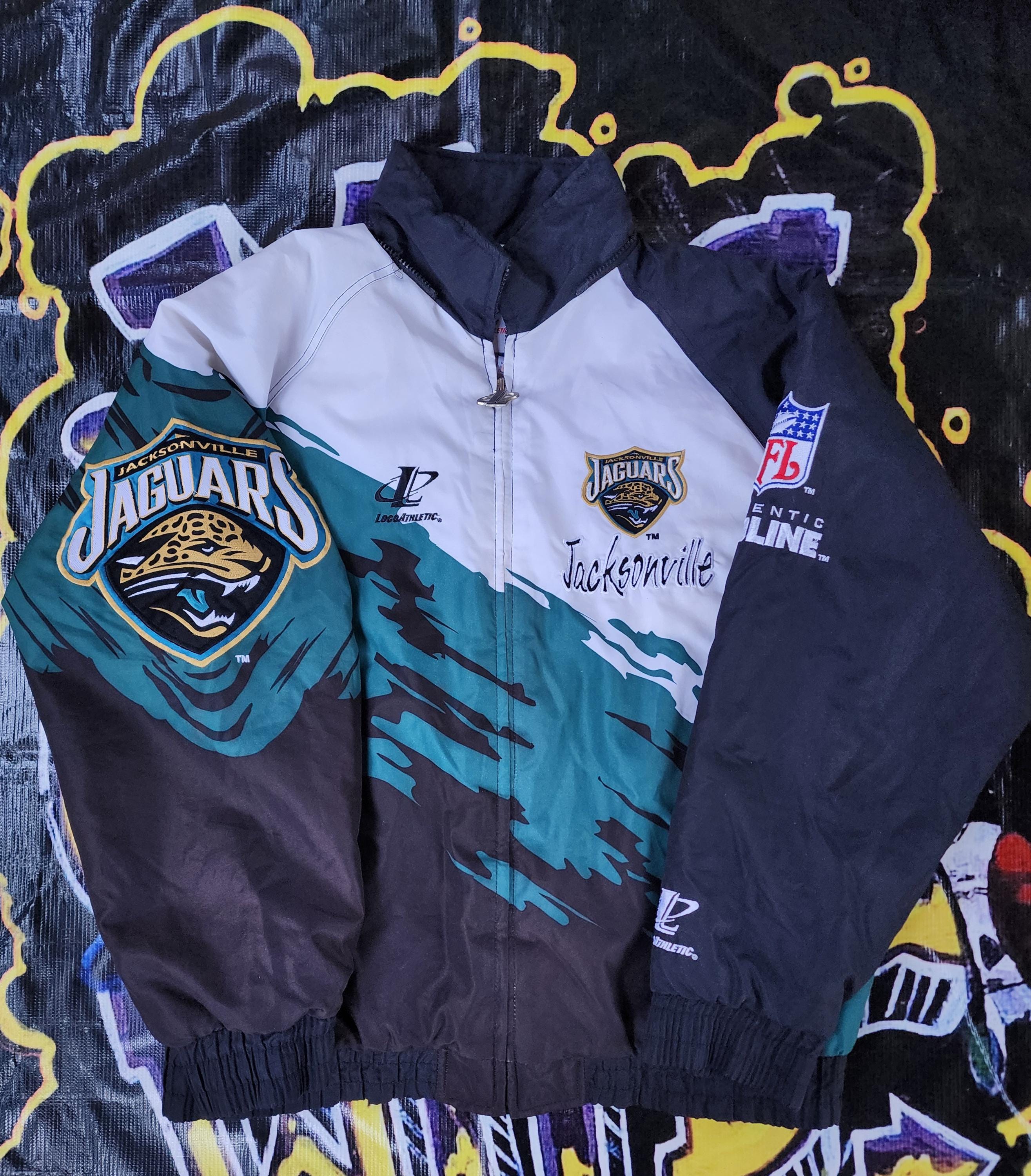 Vintage 1990s Jacksonville Jaguars Logo Athletic Splash Puffer