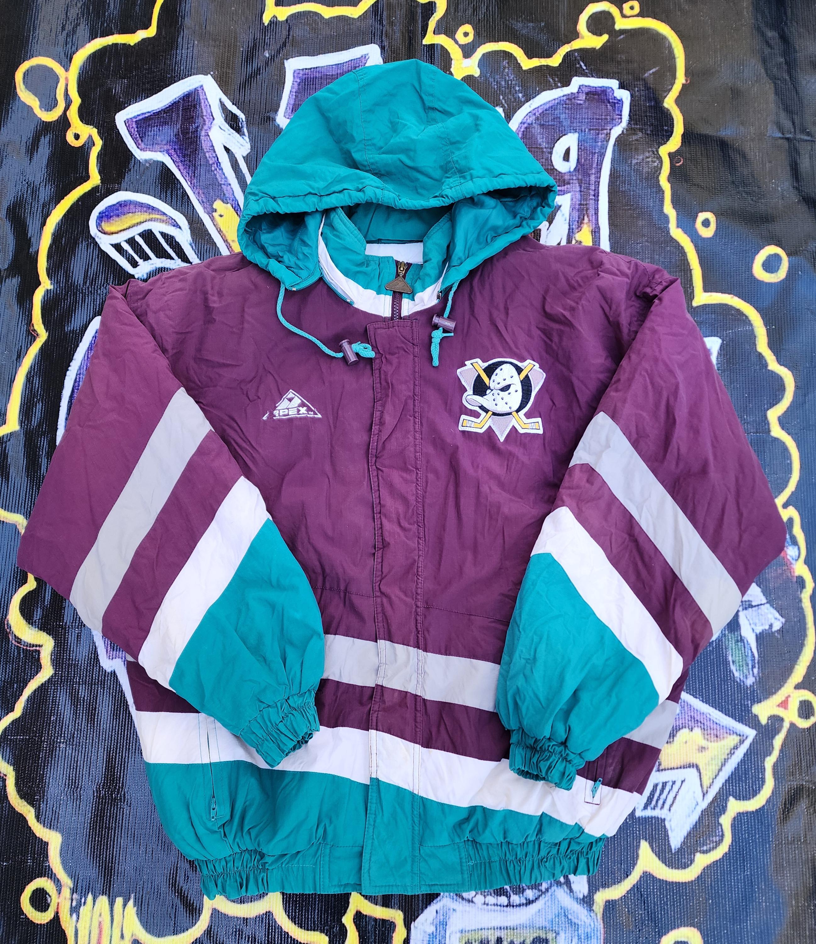 ジャケット・アウター 90s etown HOYAS ICECUBE SNOOP Vintage 1990s Anaheim Mighty Ducks Apex One Puffer Jacket L - Etsy