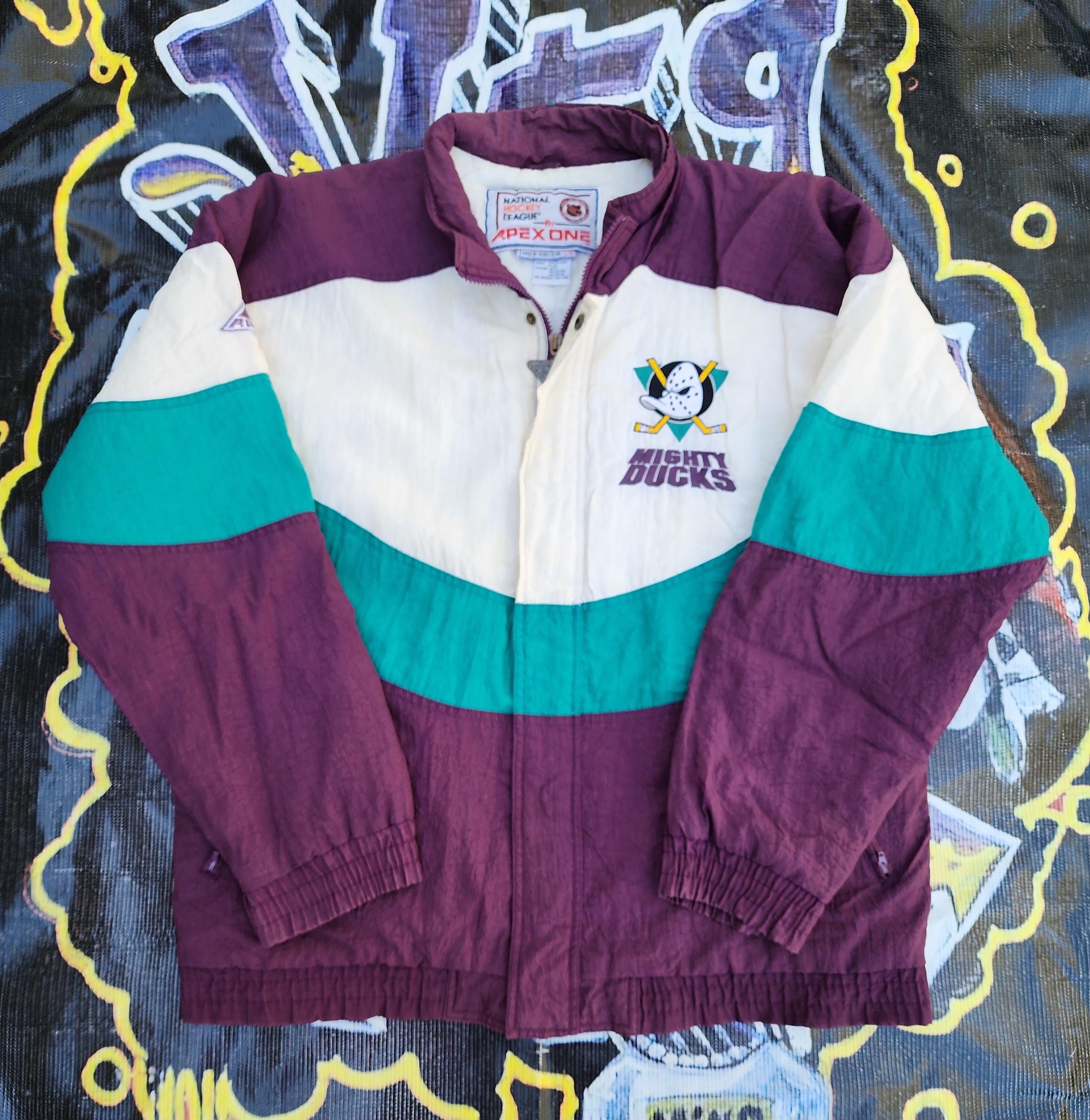 Vintage 90s Anaheim Mighty Ducks Apex One Wave Jacket Large - Etsy