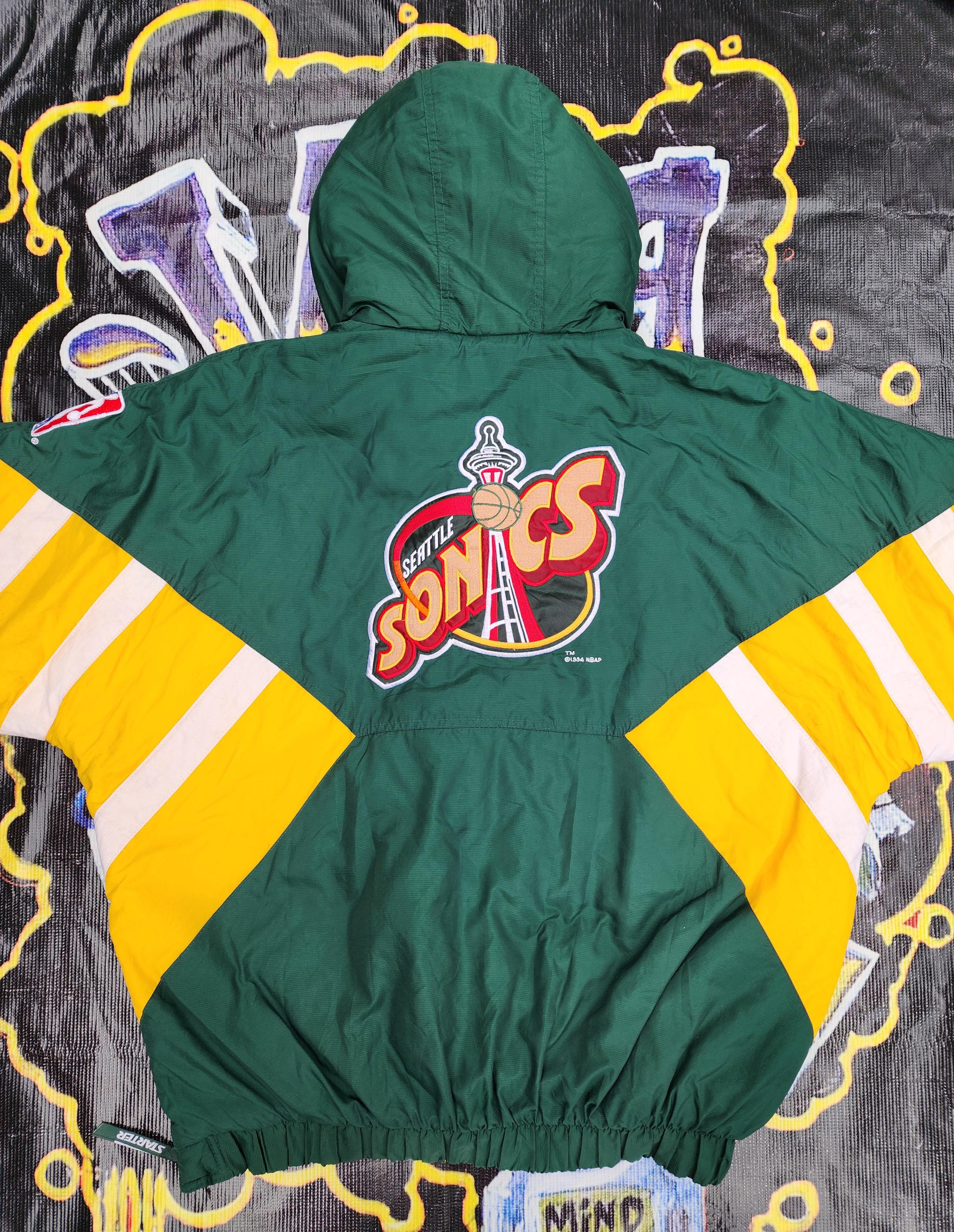 Vintage 1990s Seattle Supersonics Sonics Starter Pouch Space Font