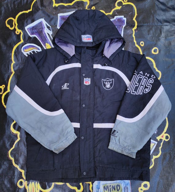 Vintage 1990s Oakland Raiders Logo Athletic Jacket XL - Etsy