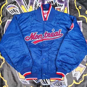 Vintage 1990s Montreal Expos Starter Bomber Jacket BNWOT Large