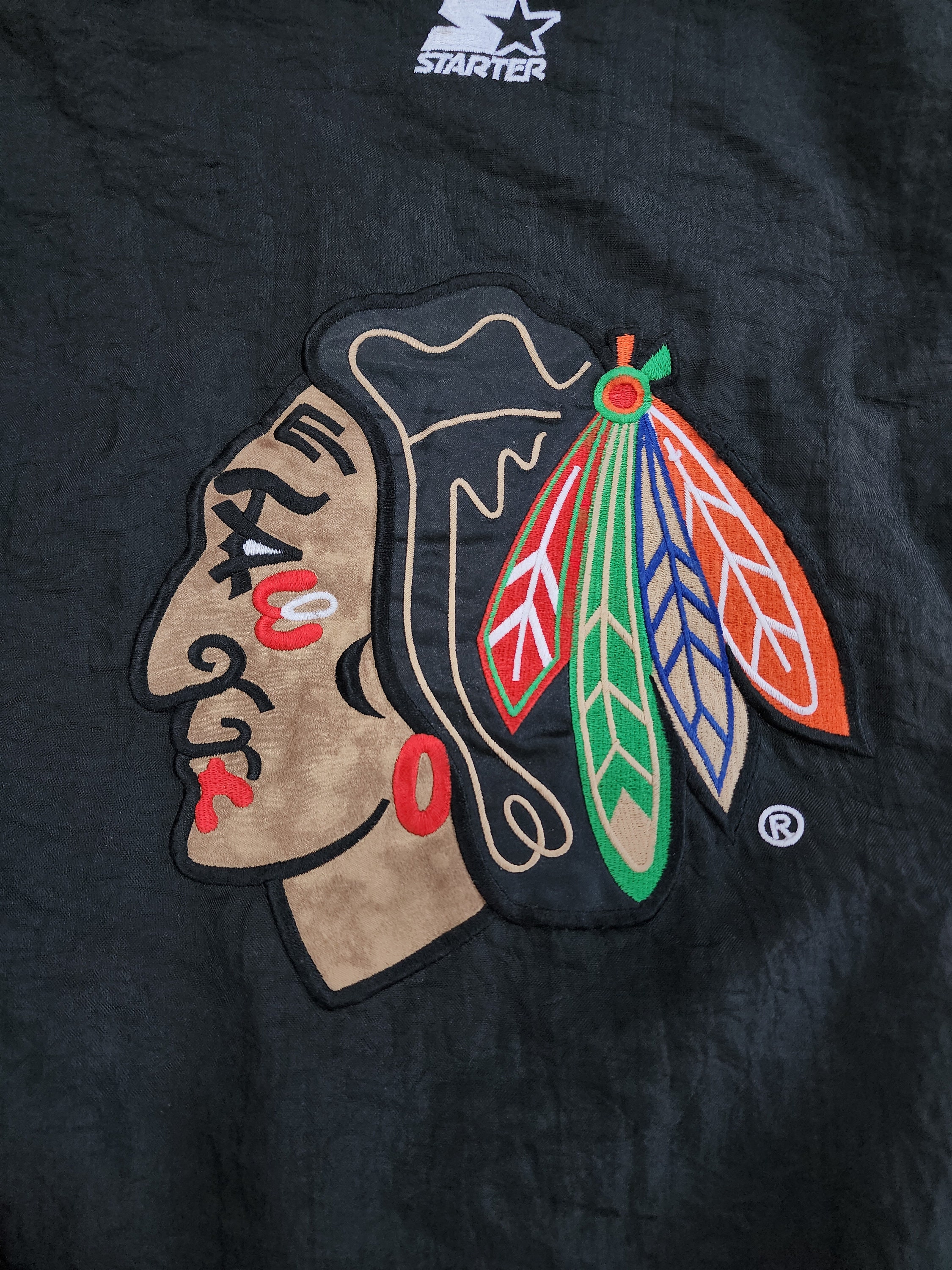 Vintage 1990s Chicago Blackhawks Starter Pouch Jacket XL - Etsy Vintage 1990s Chicago Blackhawks Starter Pouch Jacket XL - Etsy