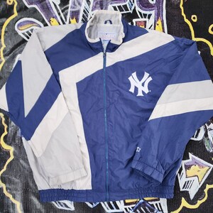 Vintage 1990s New York Yankees Starter Light Windbreaker Jacket Large