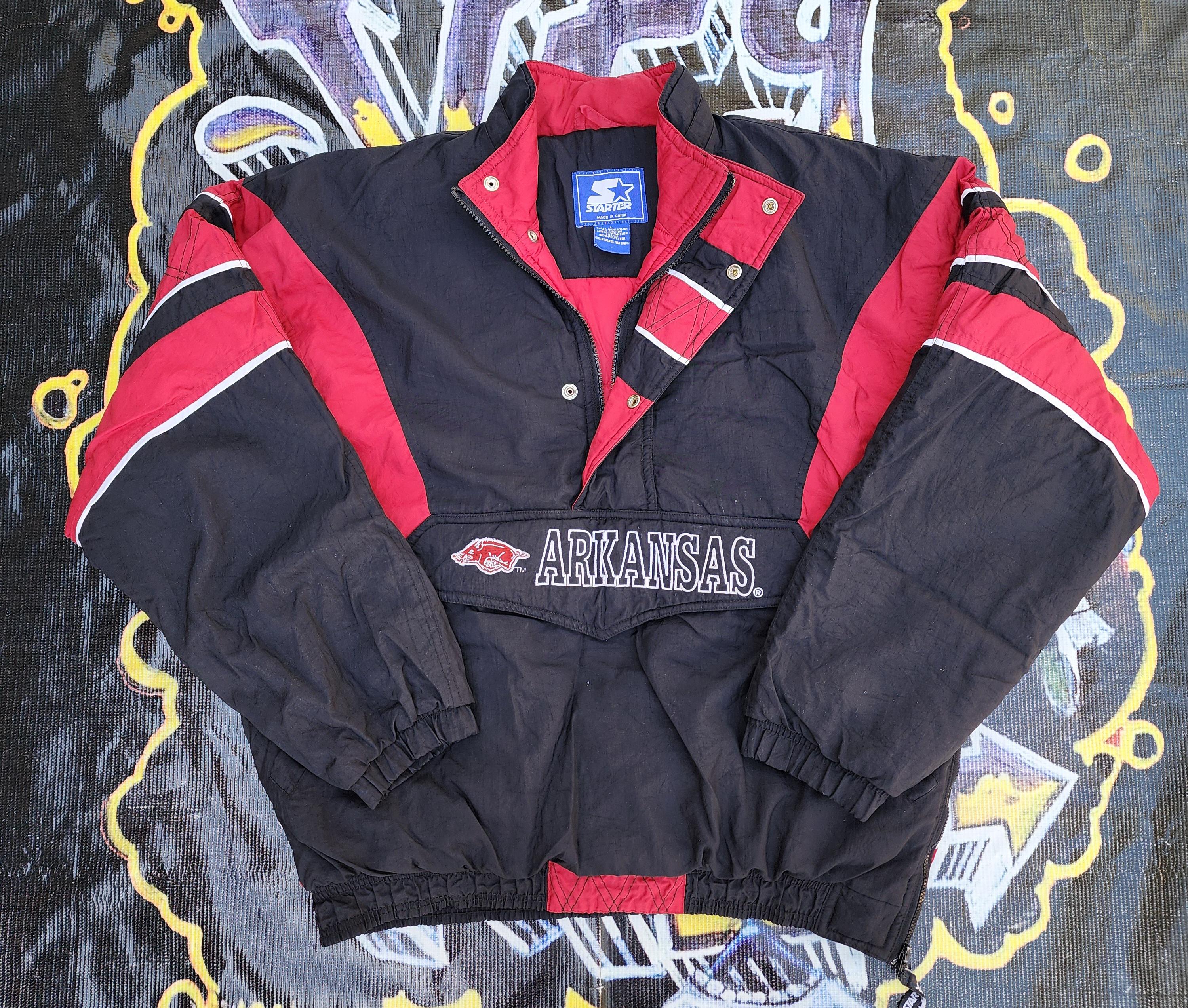Vintage 90s Arkansas Razorback Starter Pouch Jacket L/XL - Etsy
