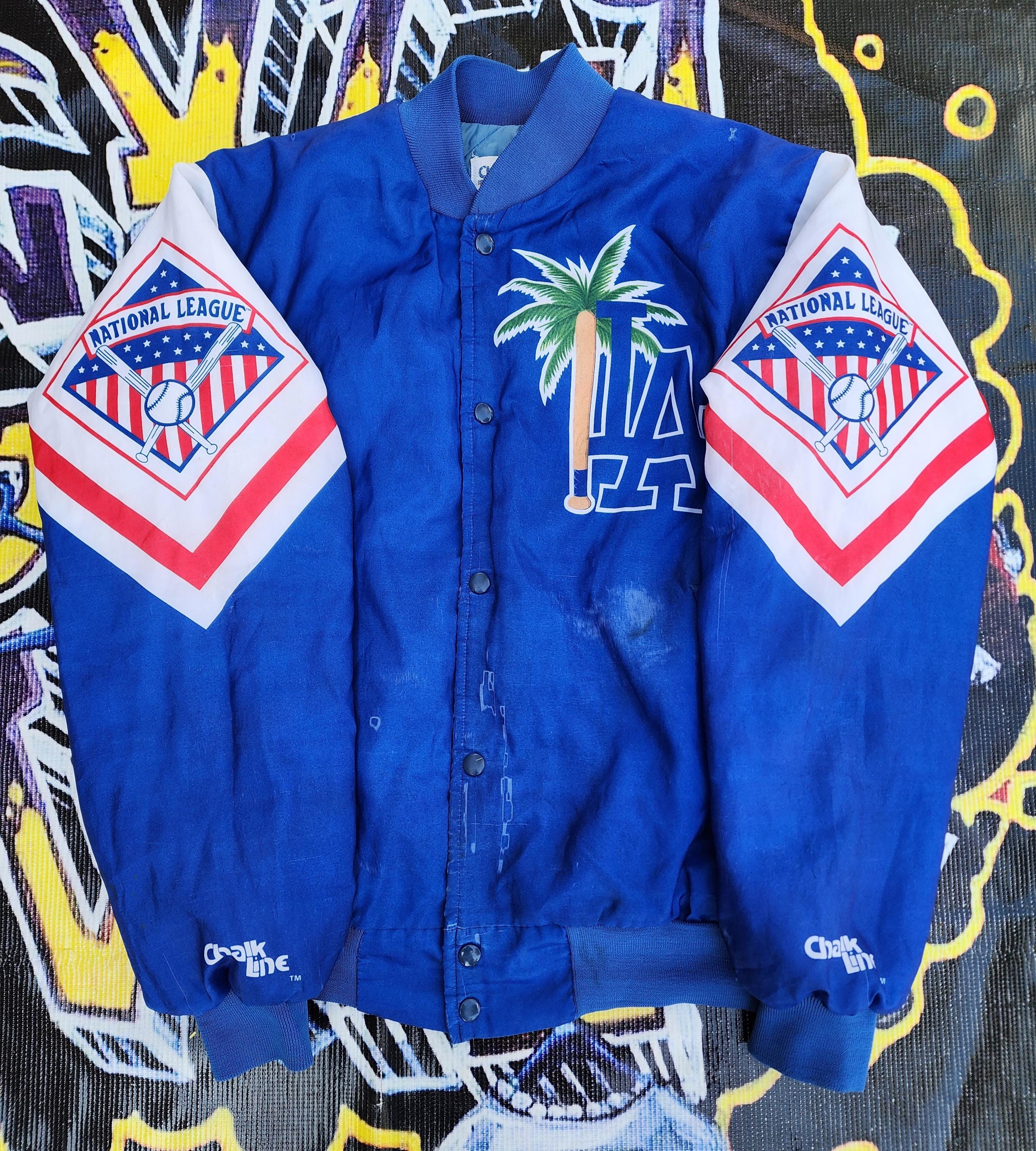 Vintage 1989 Los Angeles Dodgers Chalk Line Fanimation Satin